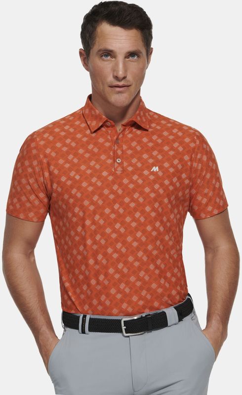 Meyer Polo shirt Korte mouw oranje