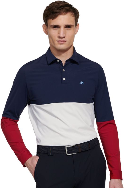 Meyer Polo shirt Korte mouw donkerblauw