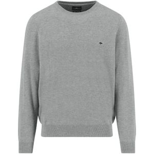 Fynch-Hatton Trui ronde halsgrijs, Effen