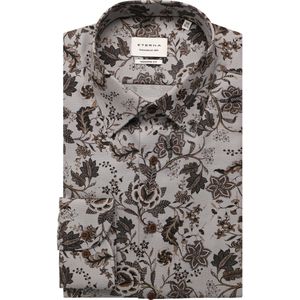 Eterna - MODERN FIT - Overhemd - Zilverkleur - Lange Mouwen - NON IRON