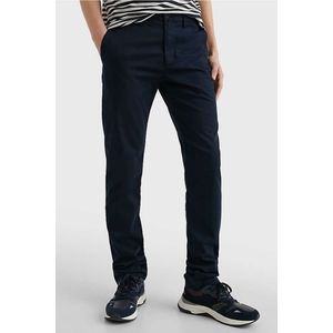 Tommy Hilfiger Denton Fitted Straight Chino donkerblauw, Effen