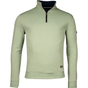 Baileys Half-Zip Sweater groen, Effen