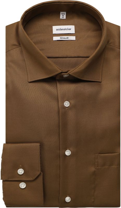 Seidensticker - Overhemd - Effen - Lange Mouw - 100% Katoen - Modern Kent Kraag