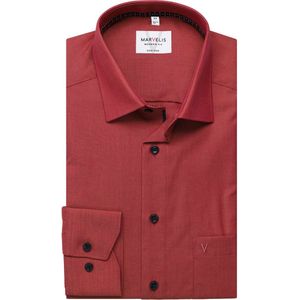 Marvelis Overhemd baksteenrood, Effen