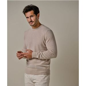 Profuomo Trui ronde halsbeige, Effen