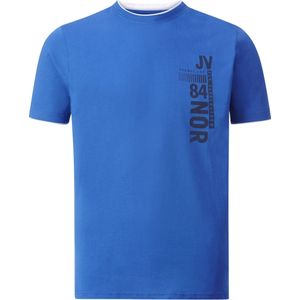 Jan Vanderstorm T-Shirt ronde hals koningsblauw, Bedrukt