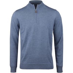 Stenströms Half-Zip Sweater lichtblauw, Effen