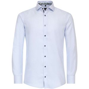 Venti Modern Fit Overhemd lichtblauw, Gestructureerd