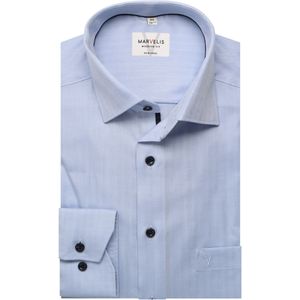 Marvelis Overhemd blauw, Effen