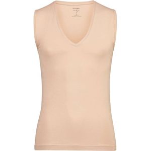 OLYMP Level Five Body Fit T-Shirt V-hals huidkleurig, Effen