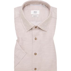 Overhemd - Nude - Katoen - Korte Mouwen - Knoopsluiting - EASY IRON