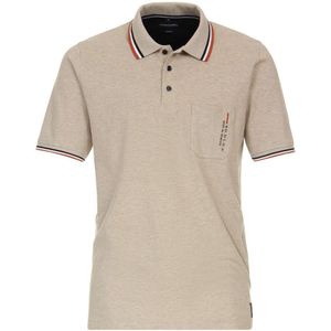 Casa Moda Casual Casual Fit Polo shirt Korte mouw beige