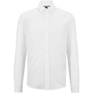 BOSS P-JOE Regular Fit Overhemd wit, Effen