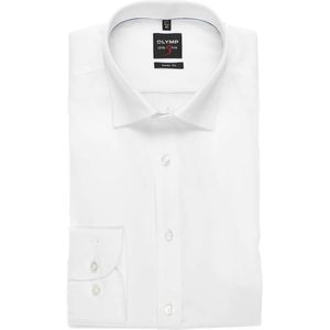 OLYMP Level Five Body Fit Overhemd wit, Gestructureerd