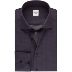 Stenströms Overhemd donkerblauw, Bedrukt