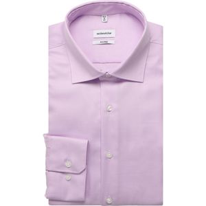 Seidensticker Overhemd lila, Effen