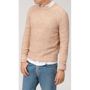 OLYMP Casual Trui ronde hals beige, Effen