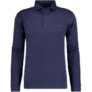 RAGMAN Poloshirt lange mouw marine, Effen