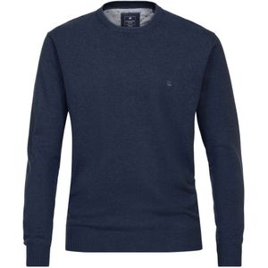 Redmond Casual Trui ronde hals blauw, Effen