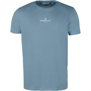 Kronstadt T-Shirt ronde hals blauw, Bedrukt