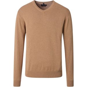 Casa Moda Trui V-halsbruin, Effen