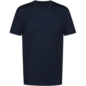 Mey T-Shirt V-hals blauw, Effen