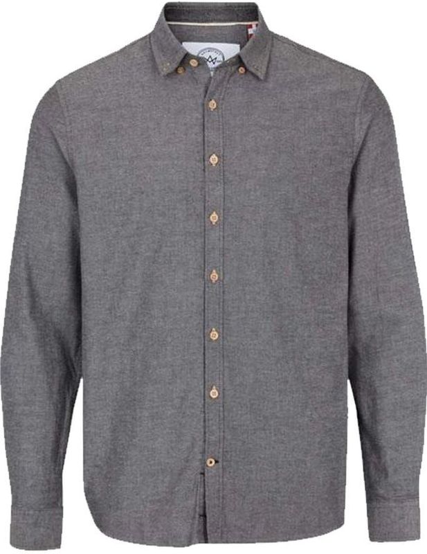 Kronstadt - Flanellen Overhemd - Grijs - Lange Mouw - 100% Katoen