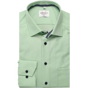 Marvelis Modern Fit Overhemd limegroen, Effen