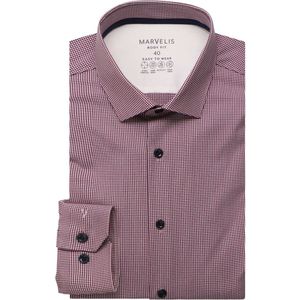 Marvelis Performance Overhemd rood/wit, Ruit