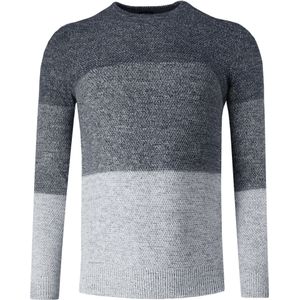 Marvelis Casual Trui ronde hals marine, Horizontale strepen