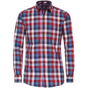Redmond Casual Regular Fit Overhemd rood, Ruit