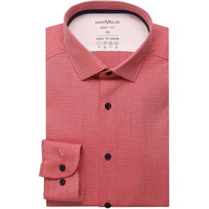 Marvelis Performance Overhemd rood, Faux-uni