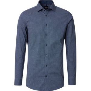 Venti Overhemd blauw, Bedrukt