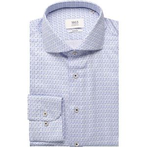ETERNA 1863 Overhemd middenblauw, Bedrukt
