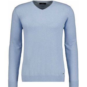 RAGMAN Trui V-halslichtblauw, Effen