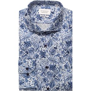ETERNA Overhemd donkerblauw, Bedrukt