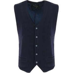 Marvelis Casual Modern Fit Vest marine, Gestructureerd