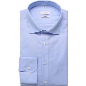 Seidensticker Overhemd blauw, Effen