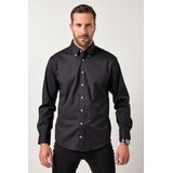JP1880 Overhemd zwart, Effen