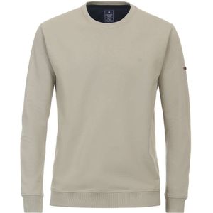 Redmond Casual Regular Fit Sweatshirt ronde hals beige, Effen