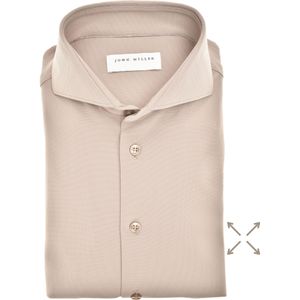 John Miller Overhemd lichtbruin, Effen
