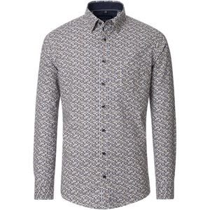 Casa Moda Overhemd blauw, Bedrukt