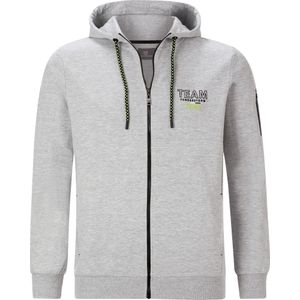 Jan Vanderstorm Sweatjacket zilvergrijs, Effen