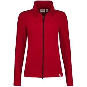 HAKRO Dames fleece jas rood, Effen