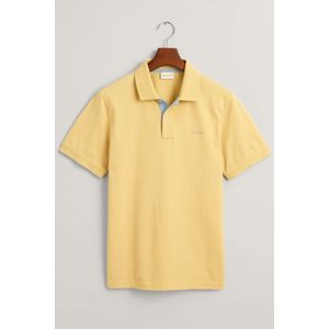 GANT Regular Fit Polo shirt Korte mouw geel