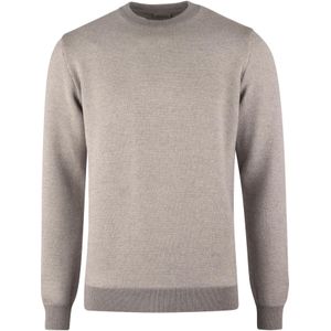 Stenströms Trui ronde halslichtbruin, Effen