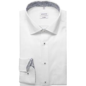 Overhemden - Wit - Shaped Lange Mouwen - Kentkraag