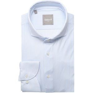 fakts Leisure Overhemd lichtblauw/wit, Gestreept