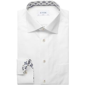 ETON Classic Fit Overhemd wit, Effen