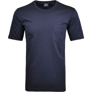RAGMAN Softknit T-Shirt ronde hals marine, Effen